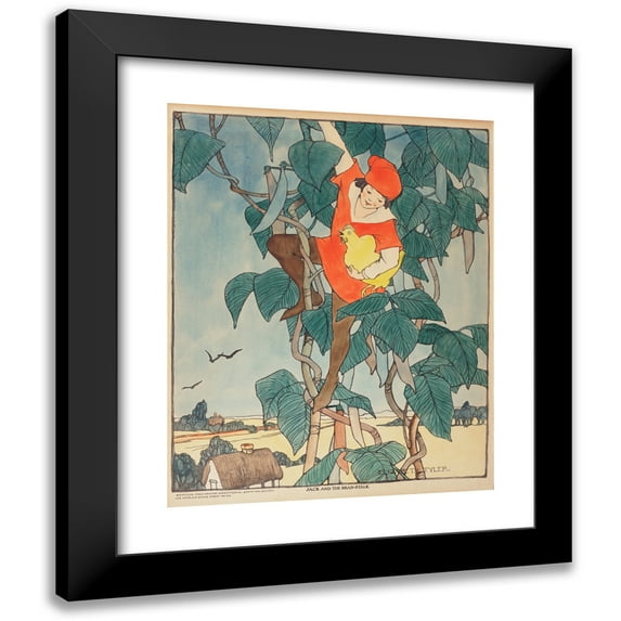 Elizabeth Tyler Wolcott 15x18 Black Modern Framed Museum Art Print Titled - Jack and the Bean-Stalk (1918)