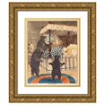 thumbnail image 1 of Elizabeth Tyler Wolcott 15x18 Gold Ornate Wood Frame and Double Matted Museum Art Print Titled - The Three Bears (1918), 1 of 4