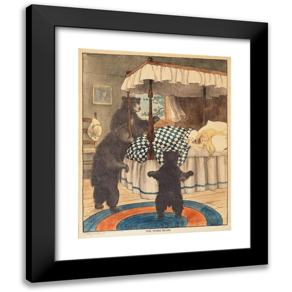 Elizabeth Tyler Wolcott 20x24 Black Modern Framed Museum Art Print Titled - The Three Bears (1918)