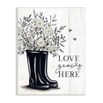 thumbnail image 1 of Stupell Industries Love Grows Here White Roses Black Rainboots Sign,13 x 19, Design by Elizabeth Tyndall, 1 of 6