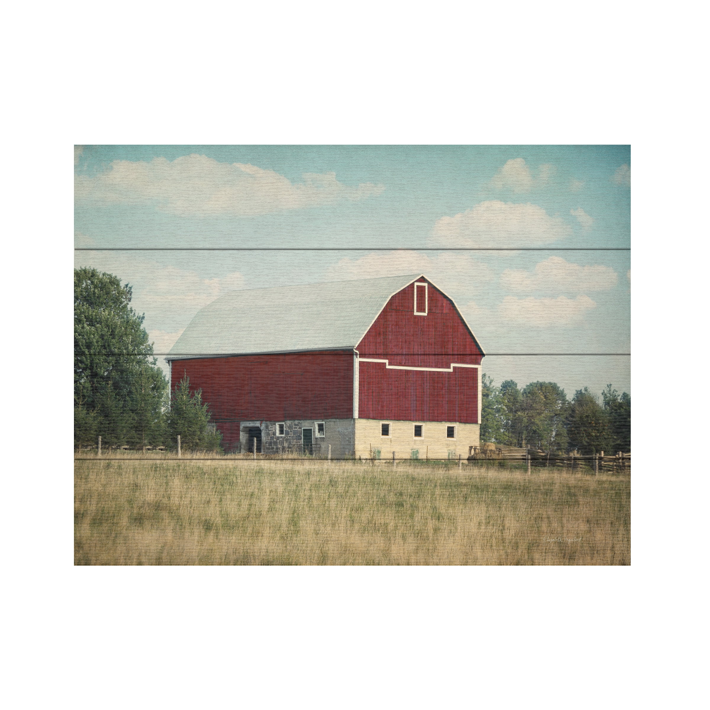 Elizabeth Urquhart 'Blissful Country VI' Wood Slat Art 12x16