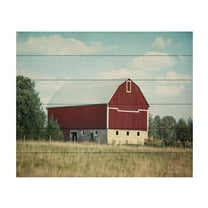 Elizabeth Urquhart 'Blissful Country VI' Wood Slat Art 18x22