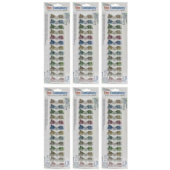 Elizabeth Ward Bead Storage Solutions 13 Piece Craft Containers (6 Pack)