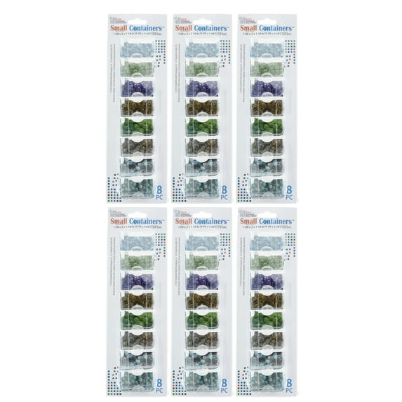Elizabeth Ward Bead Storage Solutions 8 Piece Craft Containers, (6 Pack)