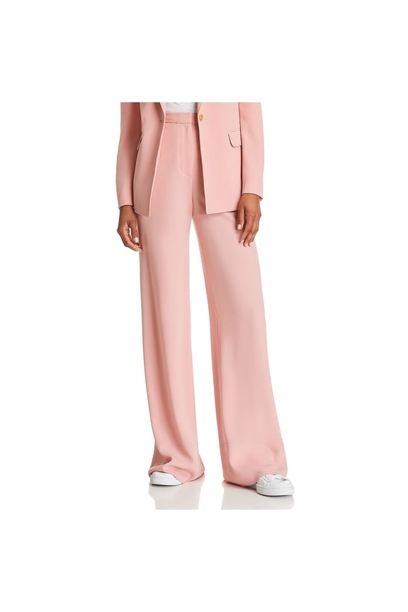 Womens Harmon Casual Wide Leg Pants, Pink, 2
