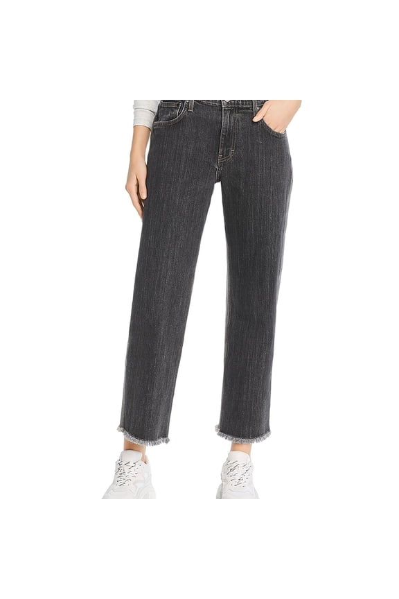 Womens Holden Straight Leg Jeans, Black, 25