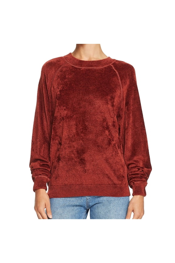 Womens Velvet Sweatshirt, Red, Small