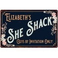 thumbnail image 1 of Elizabeth's SHE SHACK Sign Metal Wall Decor 12 x 18 Matte Finish Metal 112180060008, 1 of 1