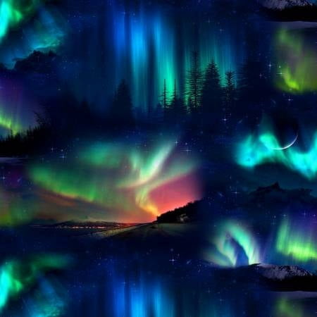 Elizabeth's Studio, Aurora Fabric - Black
