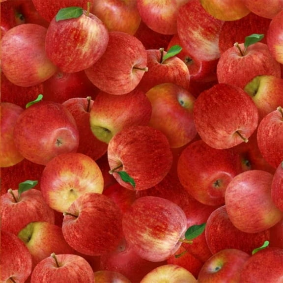 Elizabeth's Studio Food Festival Apples 100% Cotton Sold By The Yard