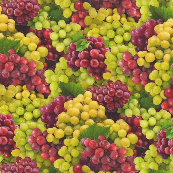 Elizabeth's Studio Food Festival Grapes 579MULTI 100% Cotton Fabric sold by the yard