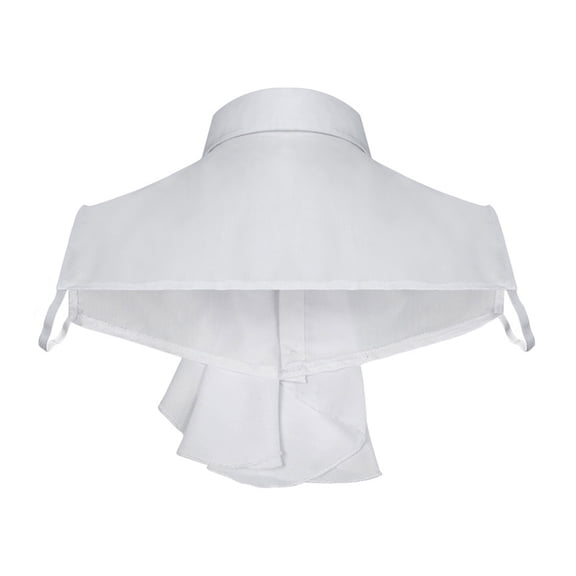 Elizabethan Fake Collar Costume Colonial Jabot Ruffled Detachable Necktie Choker Cosplay Party Props Unisex