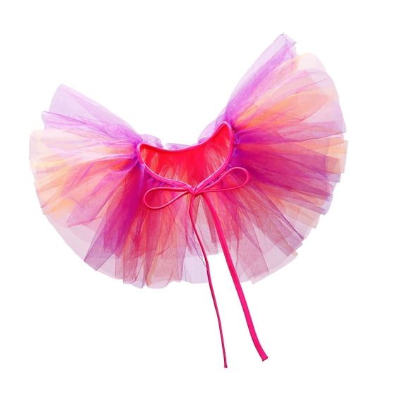 Elizabethan Neck Ruff Decorative Colorful Layered Mesh Detachable Collar for Historical Reenactments and Themed Event