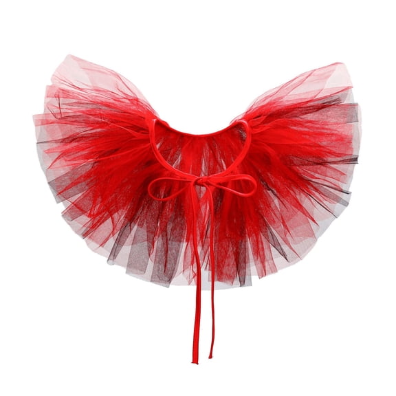 Elizabethan Neck Ruff Decorative Colorful Layered Mesh Detachable Collar for Historical Reenactments and Themed Event