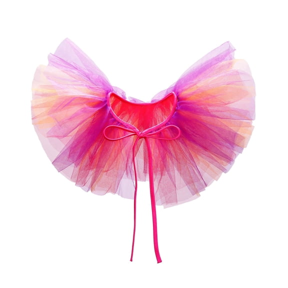 Elizabethan Neck Ruff Decorative Colorful Layered Mesh Detachable Collar for Historical Reenactments and Themed Event