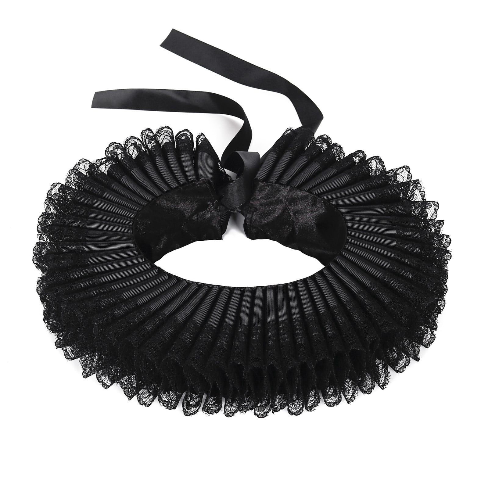 Medieval Neck Ruff Elizabethan Neck Ruff Medieval Styles Detachable Collar Ruffled Pattern ...