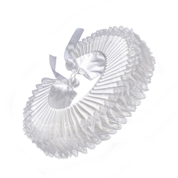 Elizabethan Neck Ruff Medieval Styles Detachable Collar Ruffled Pattern Collar for Historical Reenactments