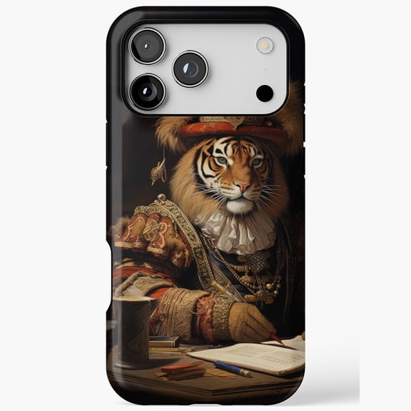 Elizabethan Playhouse Tiger Writer iPhone Case 17 11 12 13 14 15 16 Pro Max up to size 5XL