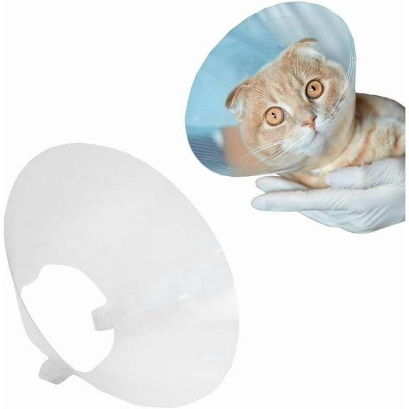 Elizabethan Style Pet Collar, Size 10, 10 Pack, Plastic Recovery Cone for Small Dogs, Cats, & Rabbits, Wound Healing, Protective Collar & Neck Cover for Pets