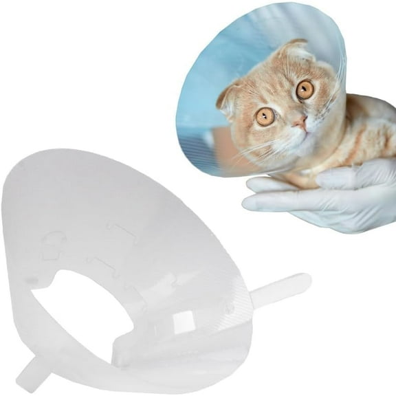Elizabethan Style Pet Collar, Size 7.5, 10 Pack, Plastic Recovery Cone for Small Dogs, Cats, & Rabbits, Wound Healing, Protective Collar & Neck Cover for Pets