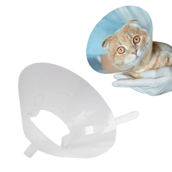 Elizabethan Style Pet Collar, Size 7.5, Plastic Recovery Cone for Small Dogs, Cats, & Rabbits, Wound Healing, Protective Collar & Neck Cover for Pets
