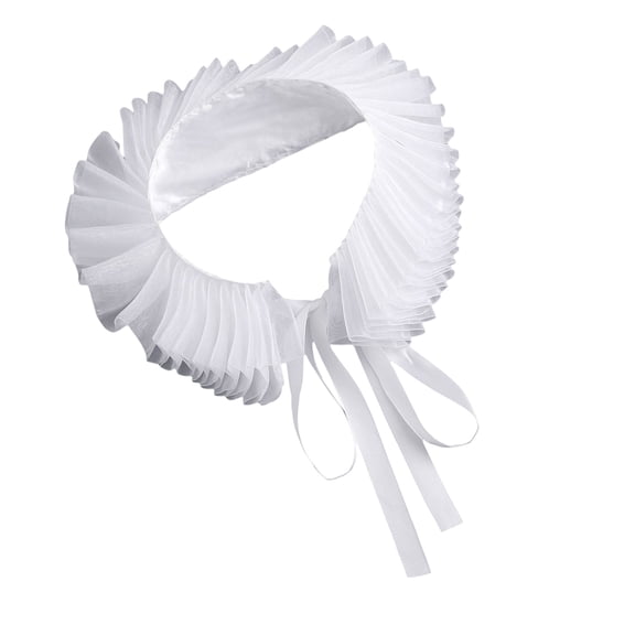 Elizabethan Tulle Ruffled False Collar for Historical Costume Cosplay Party Halloween Renaissances Neck Ruff Necklace