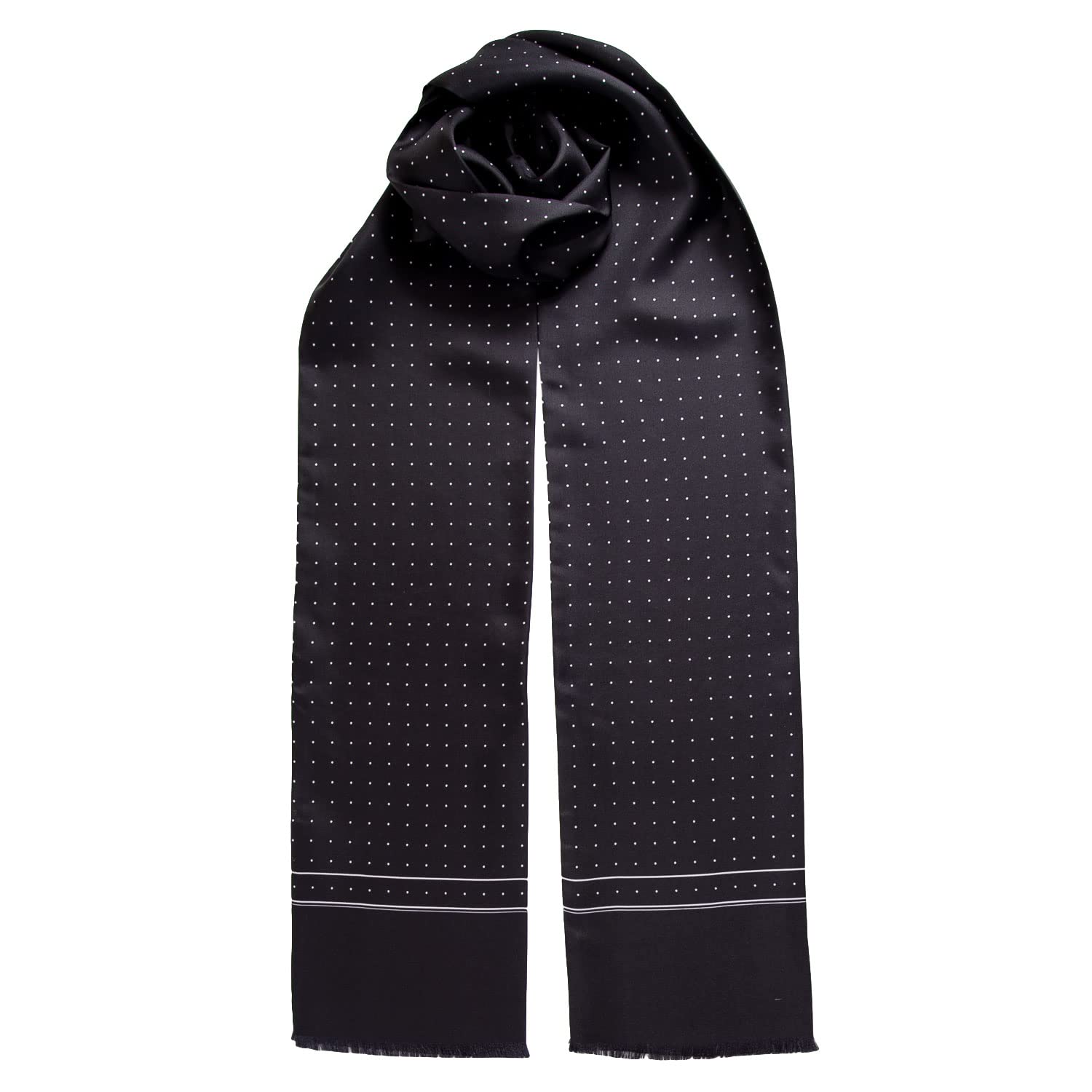 Elizabetta Men's Black Polka Dot 100 Italian Pure Silk Opera Tuxedo