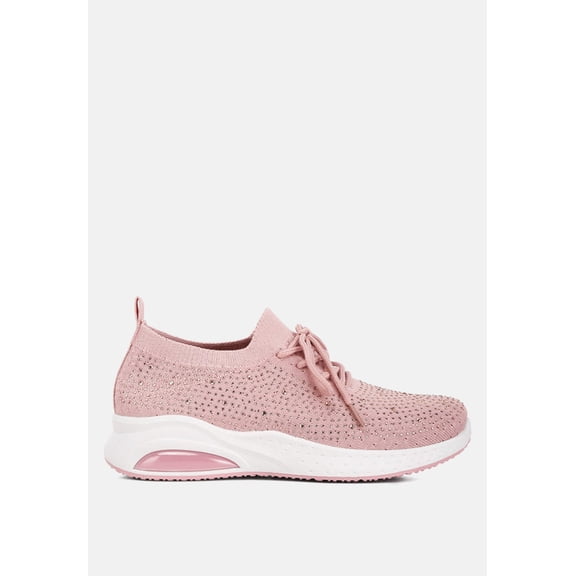 Elizha Stud Embellished Lace Up Sneakers