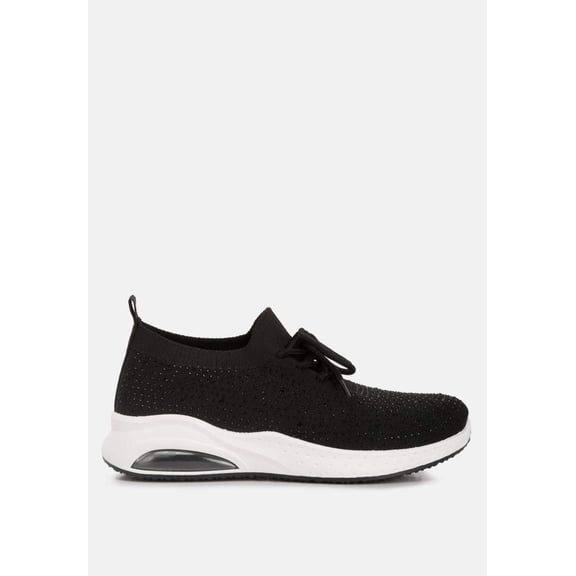 Elizha Stud Embellished Lace Up Sneakers