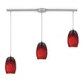 thumbnail image 1 of Elk Lighting Maui 3 Light Pendant in Satin Nickel, Red and Black, 1 of 4