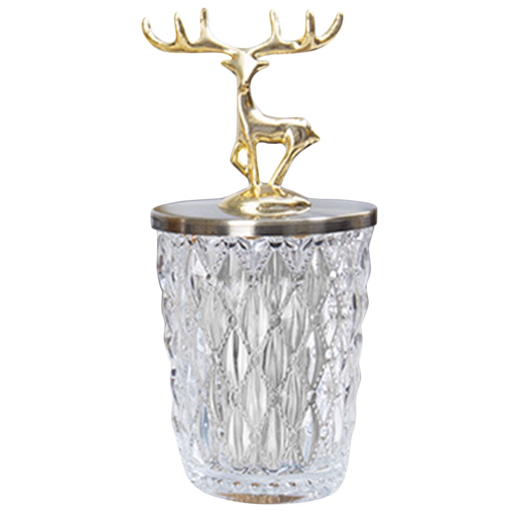 Elk Candy Jar Stand Snack Container Clear Glass Jars with Lids Dry Food