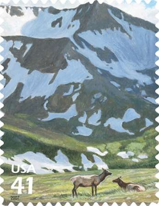 Elk Canvas Art - US POSTAL SERVICE (22 x 28)