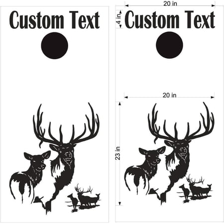 Elk Cornhole Board Vinyl Decal Sticker Hunting Bean Bag Toss Stickers