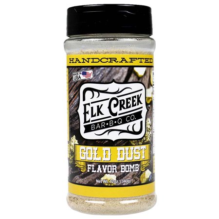 Elk Creek BBQ Gold Dust Flavor Bomb Spice Rub 12 Oz Bottle Handcrafted