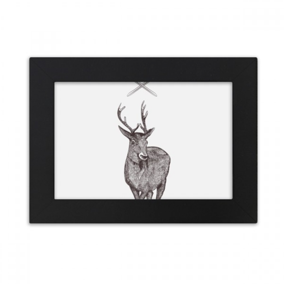 Elk Crown Animal Baroque Style Desktop Photo Frame Ornaments Picture Art Painting