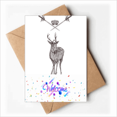 thumbnail image 1 of Elk Crown Animal Baroque Style Welcome Back Greeting Cards Envelopes Blank, 1 of 4