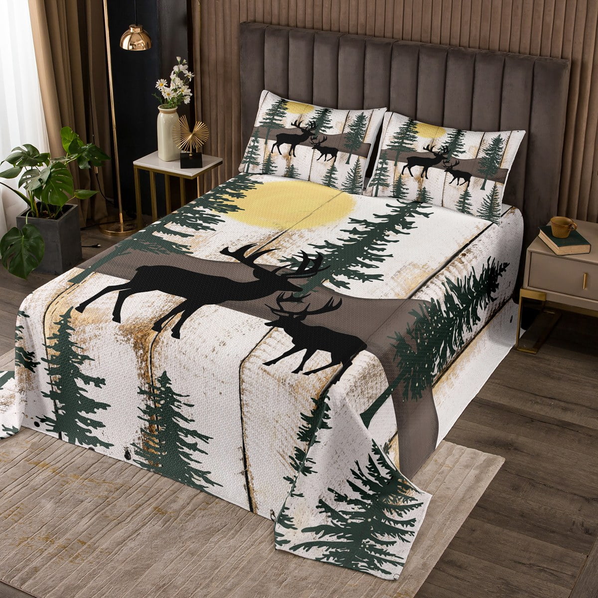 Holiday Deer Quilted Blanket NCU0TL1534 main image 0