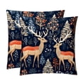 thumbnail image 1 of Elk Deer Velvet Pillow Covers Set of 2 with Unique Patterns for Decorative Pillows - 16x16, 18x18, 20x20 Inches for Various Occasions, 1 of 6