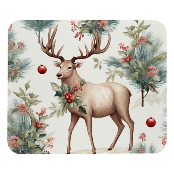 Elk Desk Pad Mousepad, Square 8.3x9.8 Inch Non-Slip Rubber Bottom Printed Desk Mat, Suitable for Office and Gaming