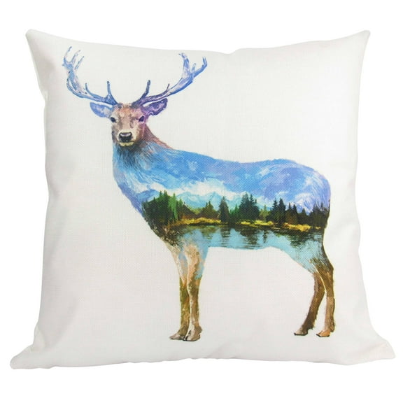 Elk | Double Exposure | Pillow Cover | Throw Pillow | Home Decor | Animal | Animal Lover Gift | Cabin Decor | Room Decor | Throw Pillows