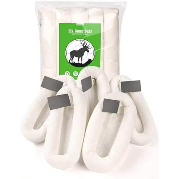 Elk Game Bags 5 Pack, Essential Hunting Gear & Accessories, Field Dressing Quarter Meat Bag, Medium to Large Wild Hunting Gear Bag for Elk, Deer, Caribou,and Moose$$