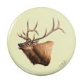 thumbnail image 1 of Elk Head Hunting Pinback Button Pin, 1 of 5