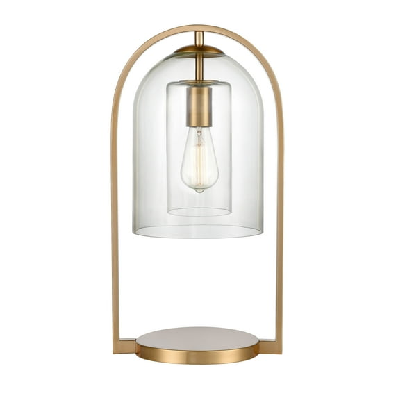 Elk Home 10-Inch Wide Bell Jar Table Lamp, Transitional, Aged Brass
