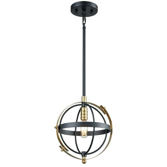 Elk Home 10-Inch Wide Caldwell Mini Pendant, Transitional, Matte Black