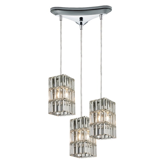 Elk Home 10-Inch Wide Cynthia Pendant, Contemporary, Polished Chrome