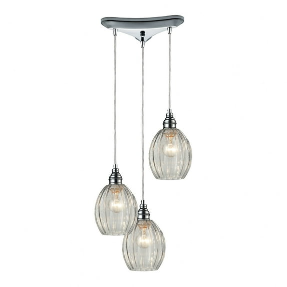 Elk Home 10-Inch Wide Danica Pendant, Transitional, Polished Chrome