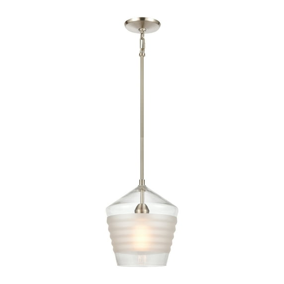 Elk Home 10-Inch Wide Konis Pendant, Contemporary, Satin Nickel