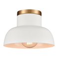 thumbnail image 1 of Elk Home 10-Inch Wide Lewellen Semi Flush Mount, Matte White, 1 of 5