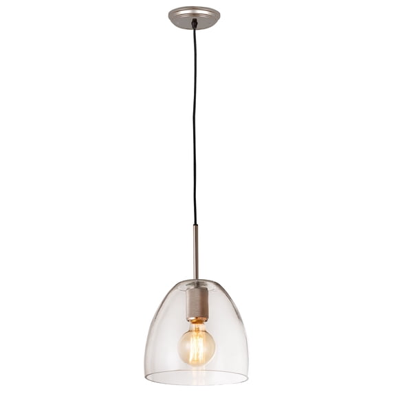 Elk Home Netta 10-inch Wide 1-Light Mini Pendant in Satin Nickel