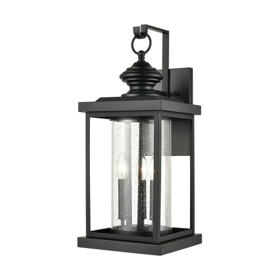 Elk Home 10-Inch Wide Outdoor Minersville Wall Sconce, Matte Black